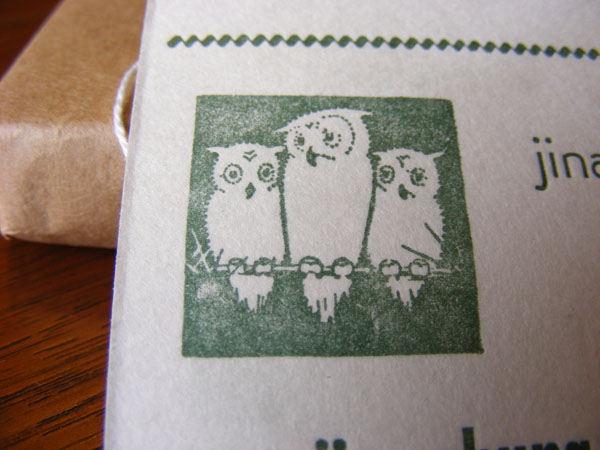 Owl cut on business cards