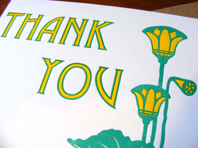Thank You card detail