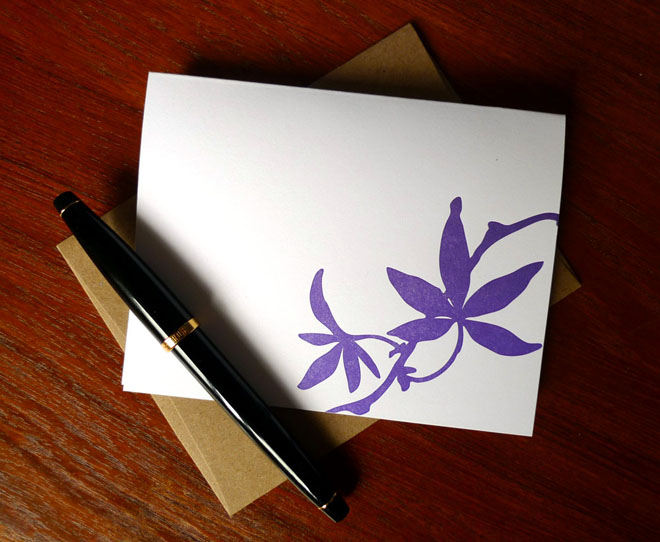 Purple Leaf Card