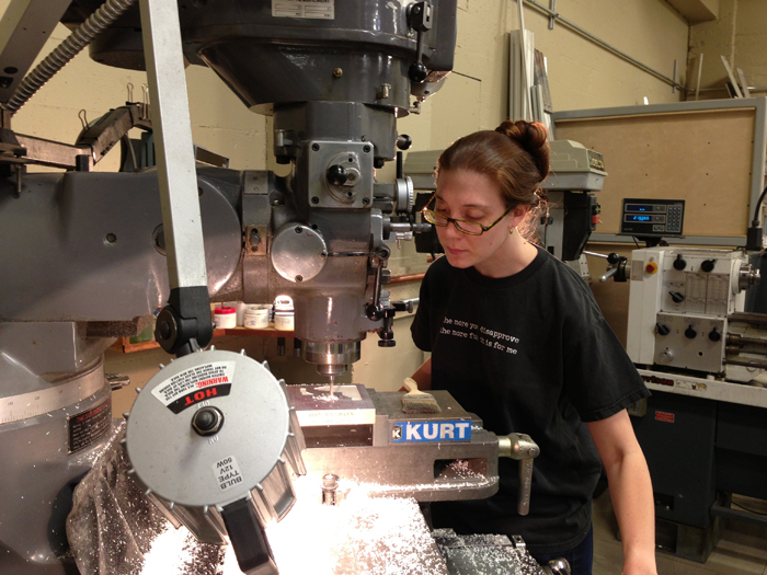 Learning to use a milling machine